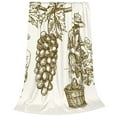 thumbnail image 2 of Pofeuu Workers Cutting Grapes From Vineyard Print Ultra-Soft Micro Fleece Blanket,for Bed Or Sofa,All Season Throw Blankets Flannel Blanket-80"x60", 2 of 7