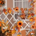 thumbnail image 6 of PRETXORVE Halloween Decorations, Fall Decor for Home, Festival Halloween Rattan Decoration Artificial Flower Fake Maple Leaves Rose, 6 of 6