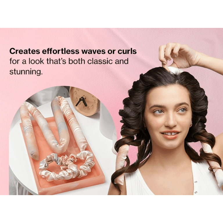 Kitsch Satin Heatless Hair Curler, Sunset Tie Dye, Overnight