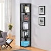 Yaheetech 5 Tier Espresso Wood Wall Corner Bookshelf Display Bookcase Home Office Living Room Furniture