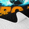 thumbnail image 5 of Castle Fairy Neon Off-Road Truck Twin Quilt Set,Lightning Burst Print Twin Coverlet Set for Bedroom,Orange Blue, 5 of 7