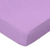 SheetWorld Fitted 100% Cotton Percale Play Yard Sheet Fits BabyBjorn Travel Crib Light 24 x 42, Solid Lilac Woven