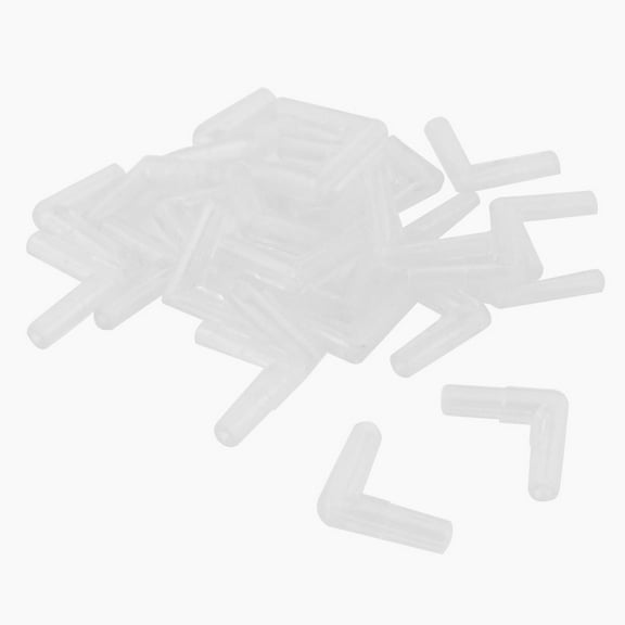 Unique Bargains 30 Pcs Clear Plastic Aquarium 2 Way Air Pump Tubing Tube Connector