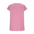 thumbnail image 5 of Women’s Tops Dressy Casual Cap Sleeve Asymmetrical Neck T-Shirt Summer Fashion Business Work Shirts ,Pink,L, 5 of 9