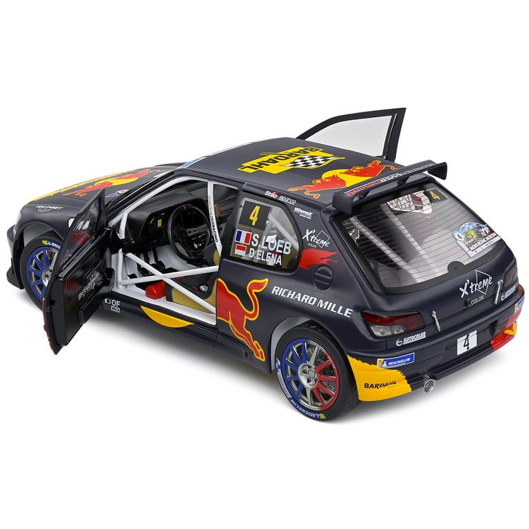 Solido 1:18 Scale Diecast Peugeot 306 Maxi Black #4 S. Loeb/D