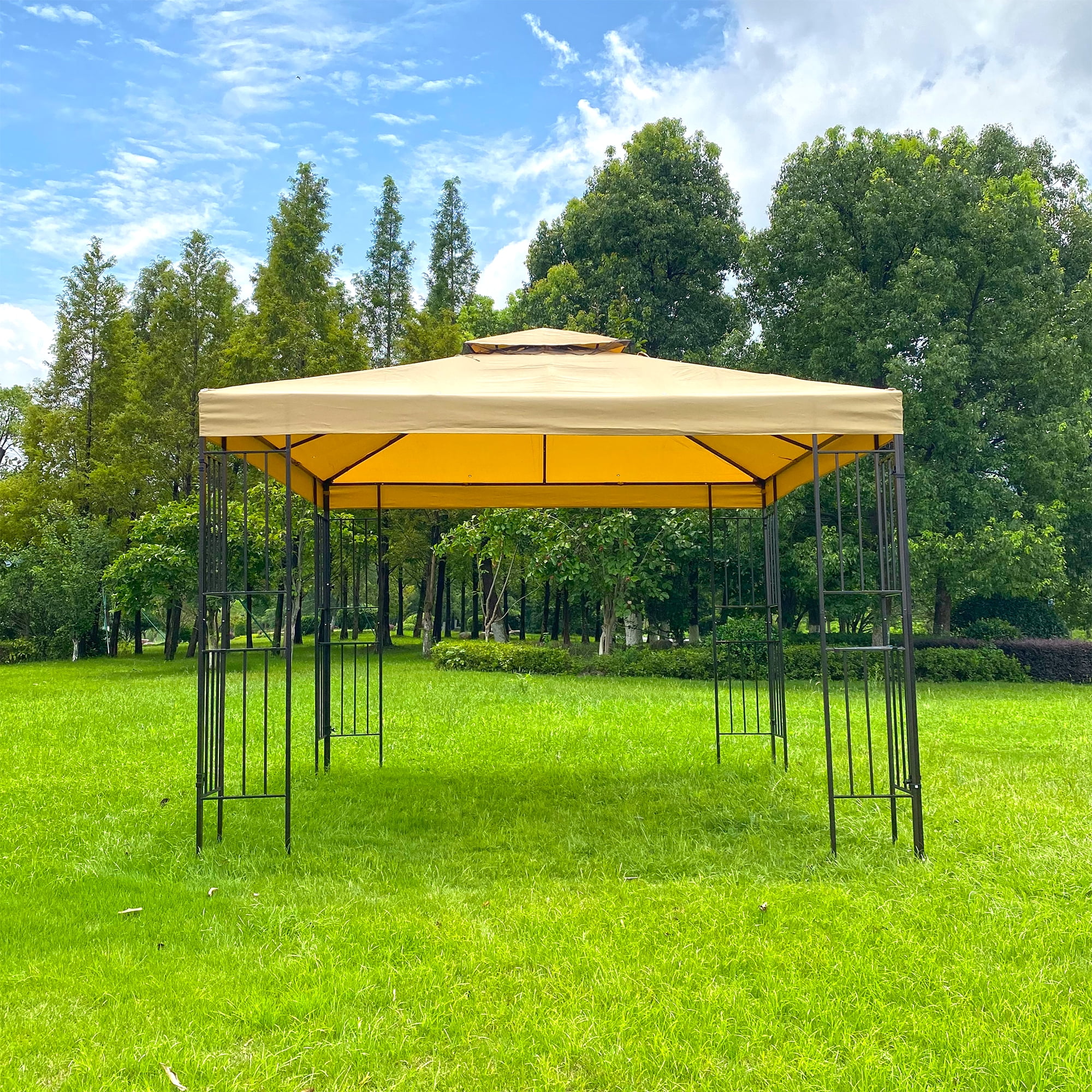 Buy SYNGAR Gazebo with Netting, 10 x 10ft Patio Canopy Tent With Double