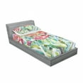 thumbnail image 3 of Ambesonne Colorful Fitted Sheet & Pillow Sham Set, Summer Spring, Full, Multicolor, 3 of 3