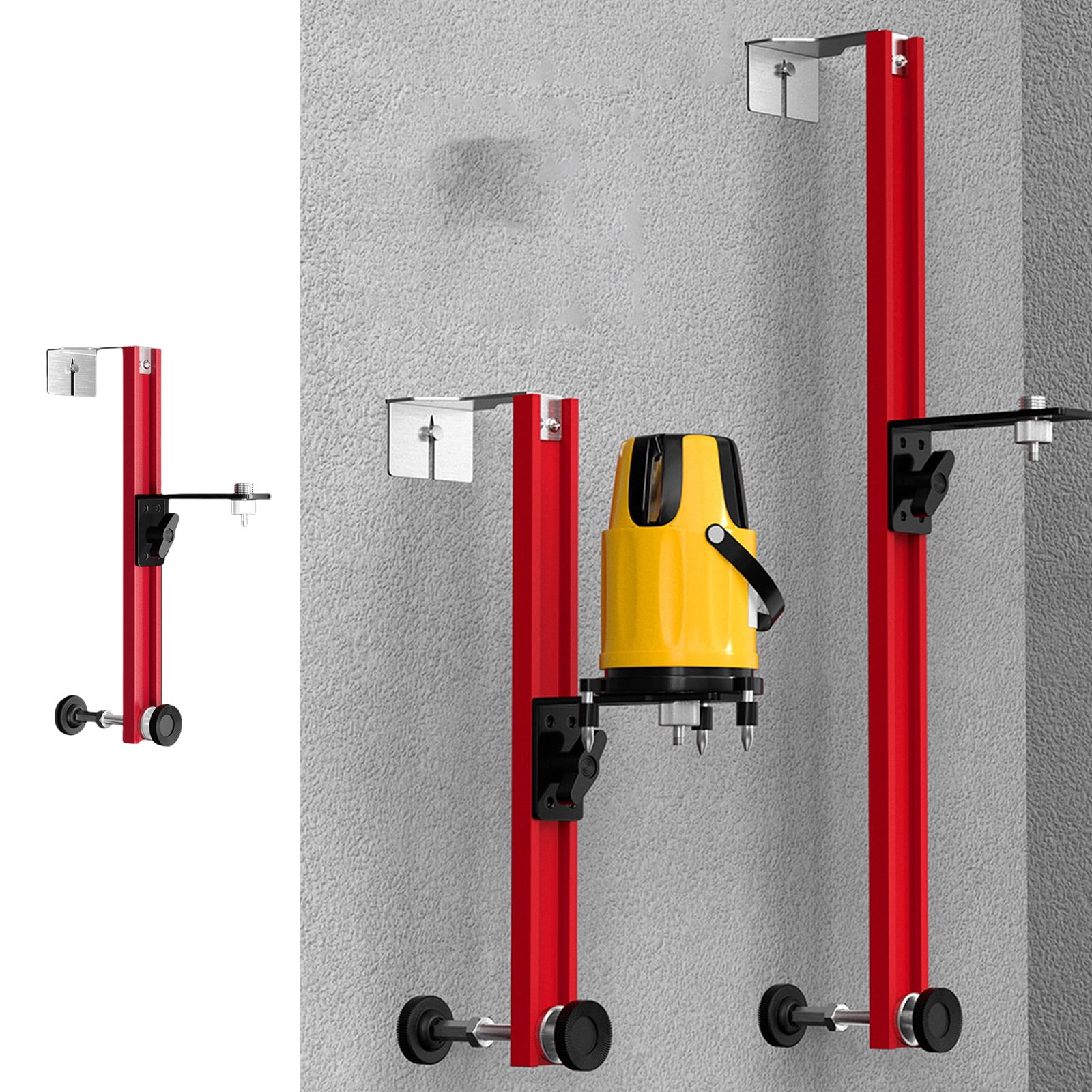 BIBABLYKE Lasers Level Bracket Aluminum Lasers Level Adapter Adjustable Hanging Wall Lasers Level Bracket Wall Lasers Lifting