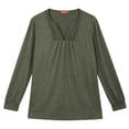 thumbnail image 5 of WellSize Plus Size Womens Tops Lace Long Sleeve Shirts for Women Casual V Neck Fall Tunic Blouses, 5 of 8