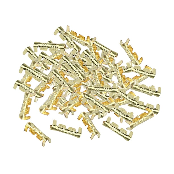 Kit de terminales de crimpado de latón para coche compacto, de 0,5 a 1,5 mm, con cable cuadrado, 453, en forma de U 50 pcs