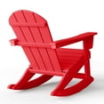 thumbnail image 3 of WestinTrends Malibu Outdoor Patio Porch Rocking Adirondack Chair (Set of 2), Red, 3 of 17