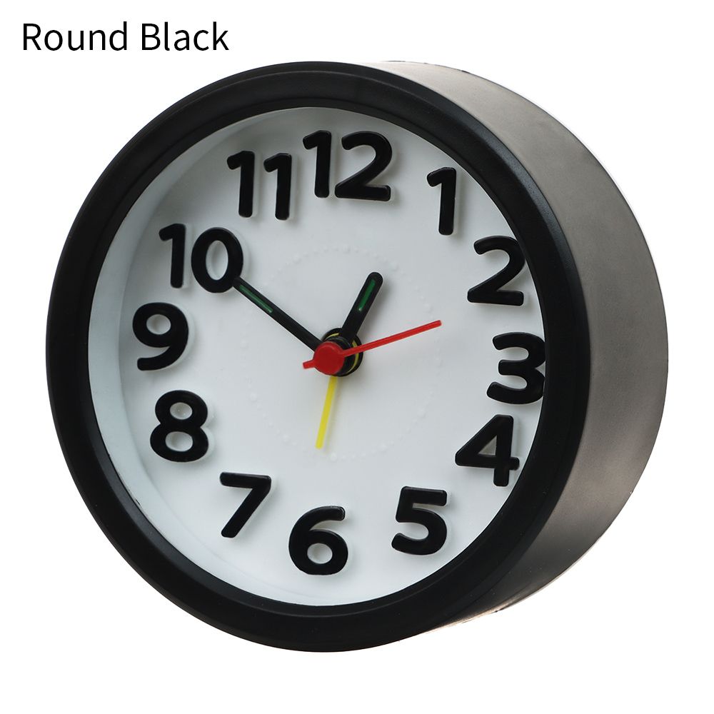 Battery Operated Alarm Clock Quiet Quartz No Tick Bedside Clocks Home