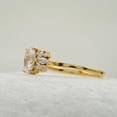 thumbnail image 3 of Cluster Art Deco 2 Ct Oval Cut Diamond Moissanite Engagement Ring Vintage Marquise Ring 10K Rose Gold Wedding Promise Gift, 3 of 5
