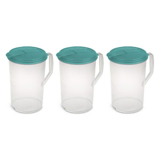 Sterilite Ultra Seal 1 Gallon Drink Pitcher with Grip Handle, Clear (6 Pack)