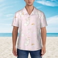 thumbnail image 2 of Sikiie Rainboe And Rabbit Print Men's Hawaiian Shirt, Summer Beach Button Pocket Short Sleeve T-Shirt,XX-Large, 2 of 7