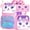 15 Cat Pink, variant on 3-Pack Unicorn Backpack Set for Girls, 16-Inch Sequin Bookbag with Matching Lunch Box, Sparkle School Bag Set for Elementary & Toddler Kids