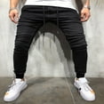 thumbnail image 2 of Cathalem Big And Tall Jeans for Men Relaxed Fit Men's Jeans Hip Hop Denim Pants Straight Leg Slim Fit Jeans(Black,XL), 2 of 5