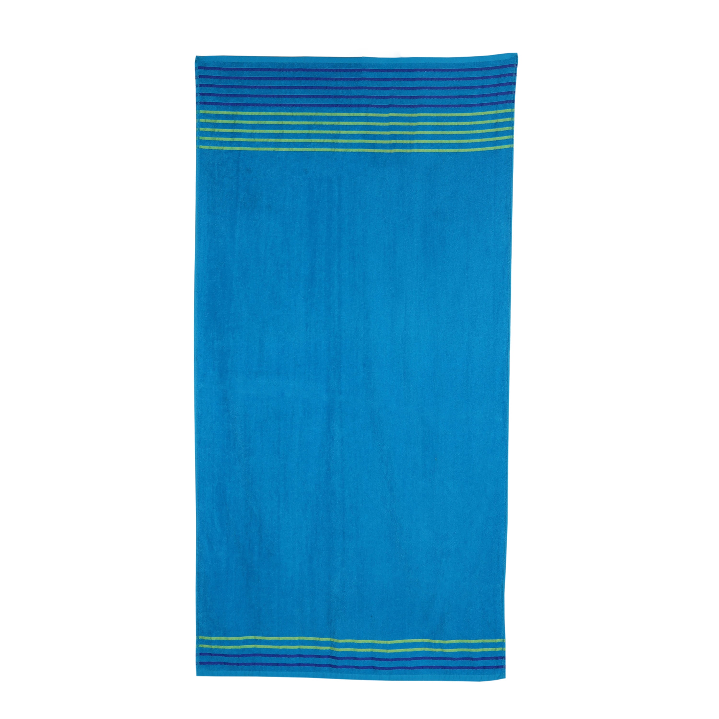 Mainstays Beach Towel, Teal Weft Stripe, 28x60
