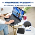 thumbnail image 5 of Universal Car USB 2.0 Portable External Ultra Speed CD-ROM DVD Player Drive Car Disc Support for Laptop PC Desktop,1 x USB 2.0 Cable 1 x DVD/CD-ROM Drive 1 x English manual,Black, 5 of 5