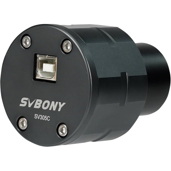 SVBONY SV305C Caméra d'Astrophotographie, Caméra de Télescope Couleur IMX662 2.1MP avec Verre Découpé UV IR Amovible, Œil de Télescope Électronique 1.25 Pouces pour Astrophotographie Planétaire Lune&EAA
