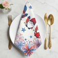 thumbnail image 2 of Independence Day Cloth Napkins, American Flag Gnomes Red Blue Firework Washable and Reusable Dinner Napkins Set of 4, Table Napkin for Kitchen Party Birthday Wedding Hotel Housewarming 20"x20", 2 of 9