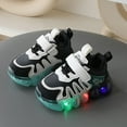 thumbnail image 2 of Splozh Boys Girls Shoes Boys Sneakers Kids Light up Shoes Toddler Girls Boys Breathable Led Flashing Sneakers,Black 8, 2 of 6
