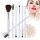 thumbnail image 4 of Kit de herramientas de maquillaje, 7 piezas de pinceles de maquillaje profesionales, juego de pinceles de maquillaje, herramientas de belleza, diseño aerodinámico, 4 of 11