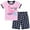 3# Pink, variant on FEDPOP Girls Pajama Set Toddlers Summer Short Pjs Cotton Pajamas Kids Sleepwear 3T