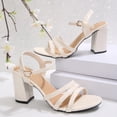 thumbnail image 4 of DIVVce Sandals Women Open Toe With Multi Thin Strap And Block Heel Footwear For Parties And Casual Outings, 4 of 8