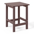 thumbnail image 2 of WestinTrends Highland Outdoor Patio HDPE Adirondack Chair With Cup Holder and Table Set, Dark Brown, 2 of 15