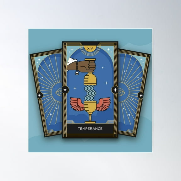 Temperance Poster Wall Art, Modern Wall Decor For Living Room Bedroom, 17x17 UNFRAMED