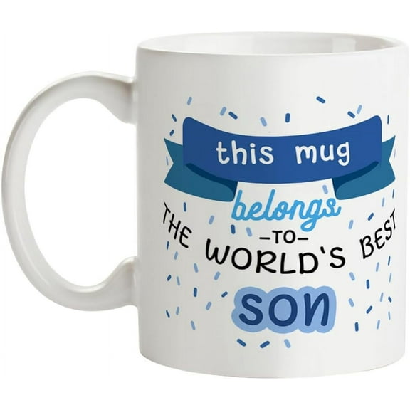 World''s Best Son Coffee Mug,Birthday Christmas Father''s Day Gifts for Son From Mom Dad,Best Son Ever Cup 11OZ