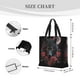 thumbnail image 3 of Easygdp Rose Full Moon Black Wolf Bolsa Tote para Mujer, Bolso de Hombro para Trabajo, Playa, Viajes, Compras y Supermercado, 3 of 7