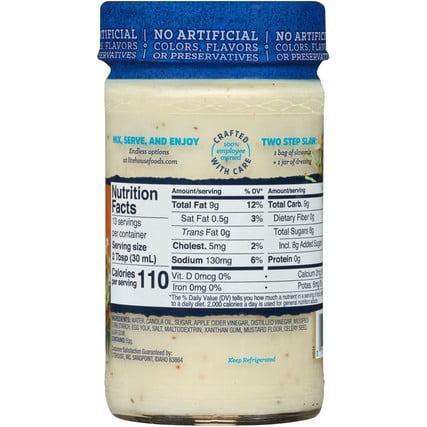 Litehouse Creamy Coleslaw Refrigerated Salad Dressing, 13 Fluid oz Bottle