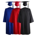 thumbnail image 5 of sunsanly 1 Set Graduation Gown Hat Tassel Zipper V Neck Loose Solid Color 2023 High School Bachelor Academic Dress Student Supplies, 5 of 7