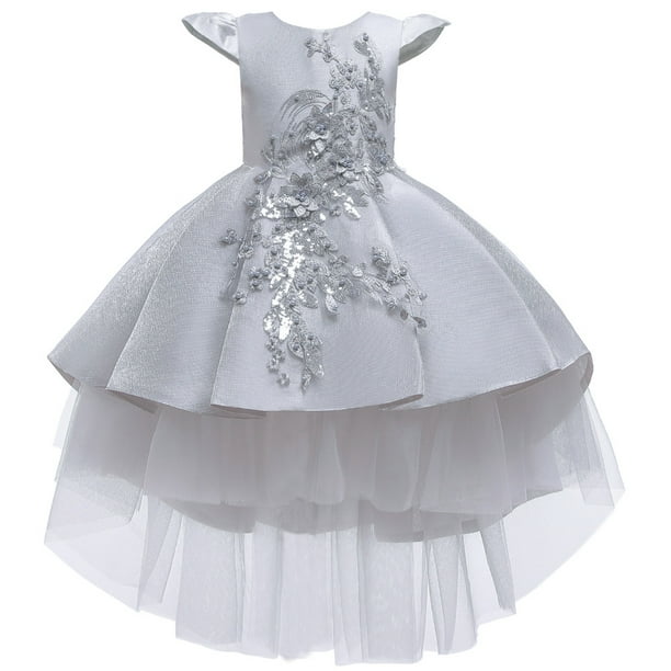 Vestido de cola de milano para niña Vestido de malla con cola de milano para niña Vestido de princesa para niña grande Vestido para niña