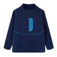 thumbnail image 6 of BLVB Girls Boys Fleece Jacket Kids Fleece Zipper Coat Soft Fall Winter Warm Outerwear with Pockets 3-15Y(Blue,3-4 Years), 6 of 9