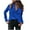Blue, variant on Women's Vintage Velvet Tops Solid Button Down Long Sleeve V Neck Shirts Winter Casual 2024 Fashions Party Blouses