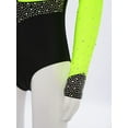 thumbnail image 6 of TSSOE Gymnastics Leotard for Girls Sheer Mesh Skating Jumpsuit Ballet Dance Leotard Activewear Bodysuit Fluorescent Yellow 14, 6 of 7