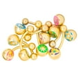 thumbnail image 1 of Bague de Nombril Plaquée Or avec Gemme CZ Lot de 10, 1 of 4