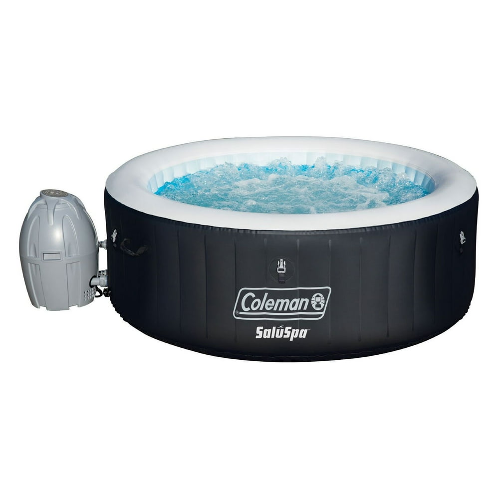 Coleman Saluspa 4 Person Portable Inflatable Outdoor Spa Hot Tub Black