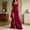Wine, variant on Women's Elegant Square Neck Evening Gown Sleeveless Bodycon Maxi Dress with Thigh High Slit Backless Formal Party Prom Dress Black L