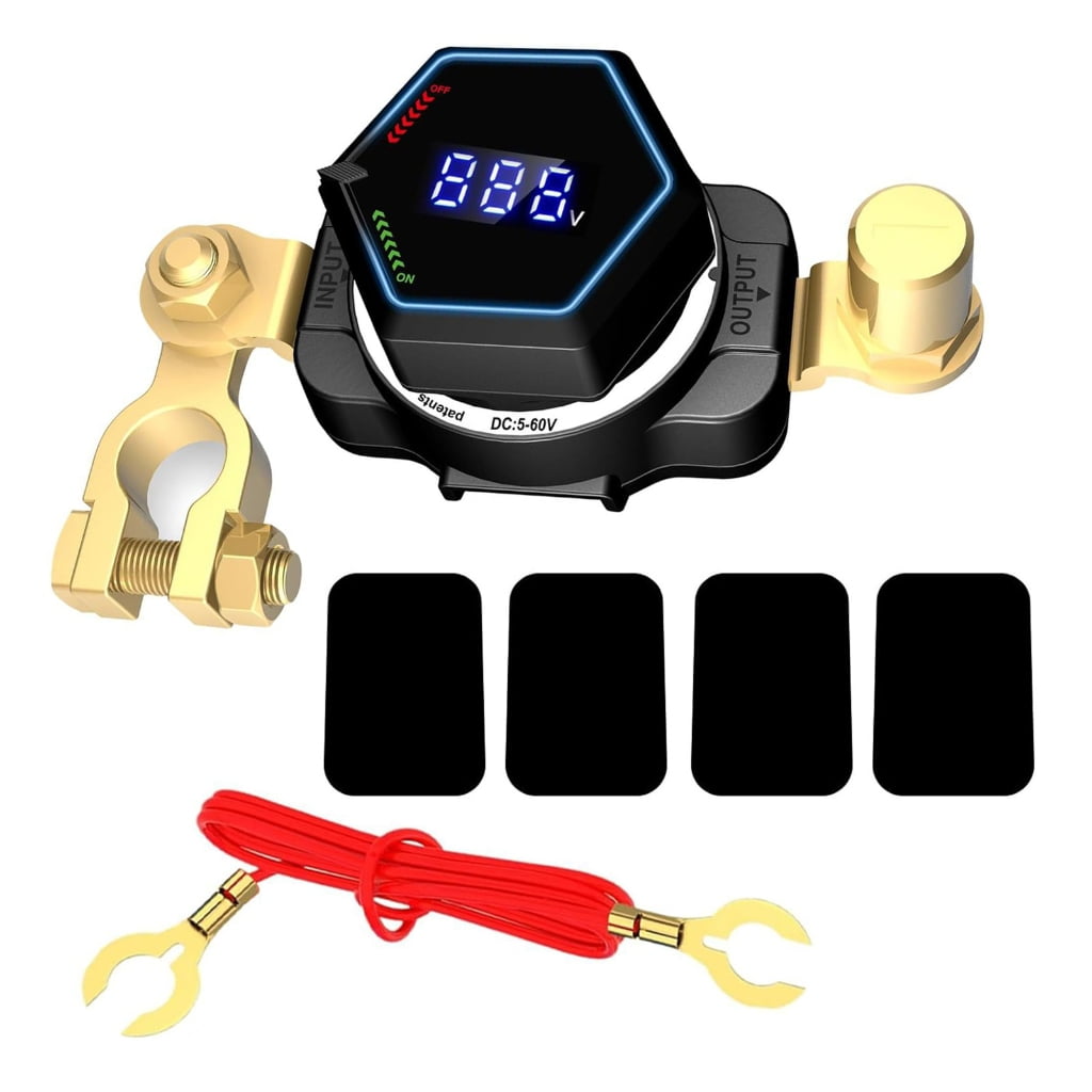 Digital Display Battery Disconnect Switches Waterproof and Precisions Design With Voltage Monitor For Car Truck Boats