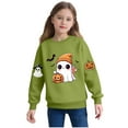 thumbnail image 4 of cocolona Girls Halloween Sweatshirts Crewneck Long Sleeve Cute Graphic Shirts Fall Winter Casual Pullover Tops 2-6 Years, 4 of 6