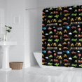 thumbnail image 2 of Cartoon Traffic Vehicles Signs Black Pattern Shower Curtain 84"x72" ,Bathroom Decorative Shower Curtains Set with 12 Hooks,Modern Waterproof Washable Shower Curtain, 2 of 6