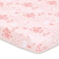 thumbnail image 2 of Sábanas Ajustables para Cuna Portátil The Peanutshell Woodland Floral Rosa Juego de 3, 2 of 8