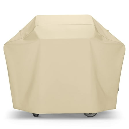 Grill Cover, Heavy Duty Waterproof Barbecue Cover, Outdoor Charcoal Gas Grill Protector, All Weather Protection , Beige,100*160*150cm
