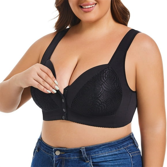 adviicd Women's Beauty Back Smoothing Strapless Bra, Fabric, Lightly Lined Bras That Cover Side And Back Fat (Black,44D)