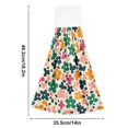 thumbnail image 6 of Yayeee Kitchen Hanging Hand Towels Set of 2 with Loop Bathroom Absorbent Tie Towel, Floral Blooms, 6 of 7