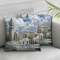 thumbnail image 3 of Sketchy Pillow Cushion Cover, Travel The World Theme Historical Italian Landmarks Venice Rome Florence Pisa, Decorative Square Style Pillow Cover 1 Set of 2, Various Specifications, 3 of 7